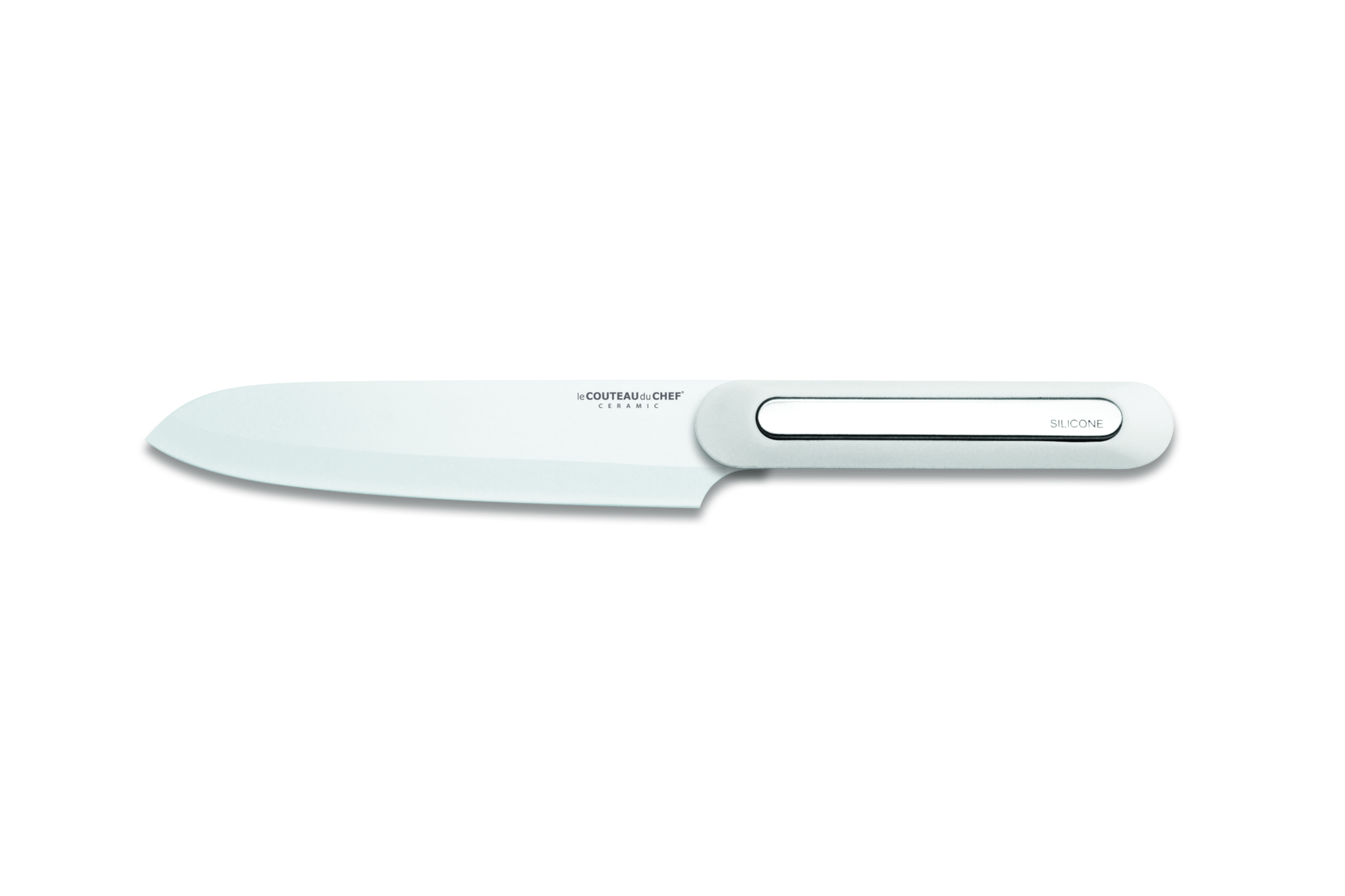 Silicone blanche couteau santoku